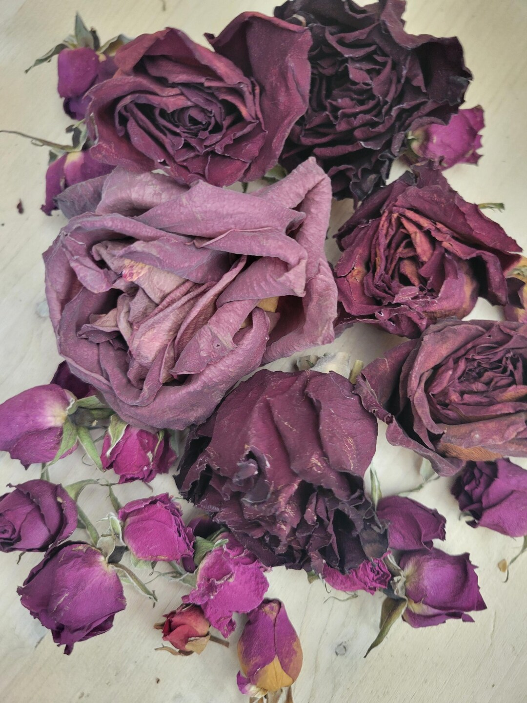Purple Air Dried Rose Buds, Dried Roses, Dried Flowers, Natural Dried ...