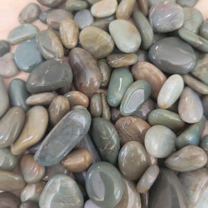 Serpentine Pebbles, Natural Beach Serpentine, Polished Pebbles, Polished California Serpentine, Terrarium Rocks, New California Jade