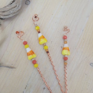 Fall Plant Stake, Candy Corn Plant Stake, Bright Fall Colored Plant Stake, Halloween Plant Decor, Your Choice(1), Cute Garden Stake, Gift
