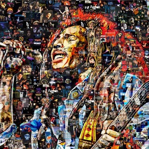 Bob Marley Mosaic Art - Etsy