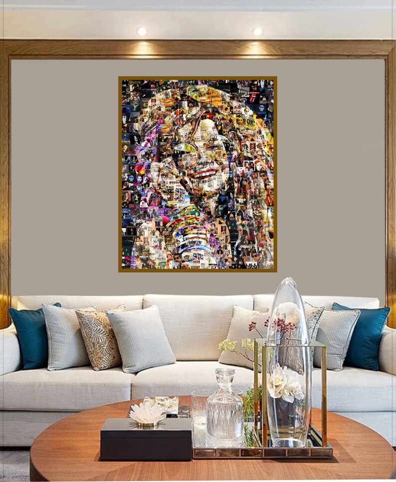Janis Joplin Wall Art – Handmade Collage Built From Rock Albums – Music ...