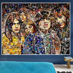 Art Collage AC/DC Poster Gift Print Made Out of Music Albums - Etsy