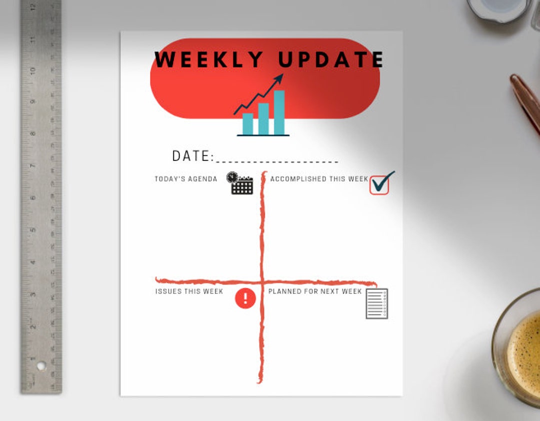 Weekly Update Report - Template Download - Etsy