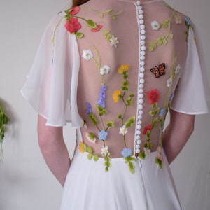 Wildflower wedding dress garden wedding dress floral embroidered wedding dress The Dayflower dress image 2