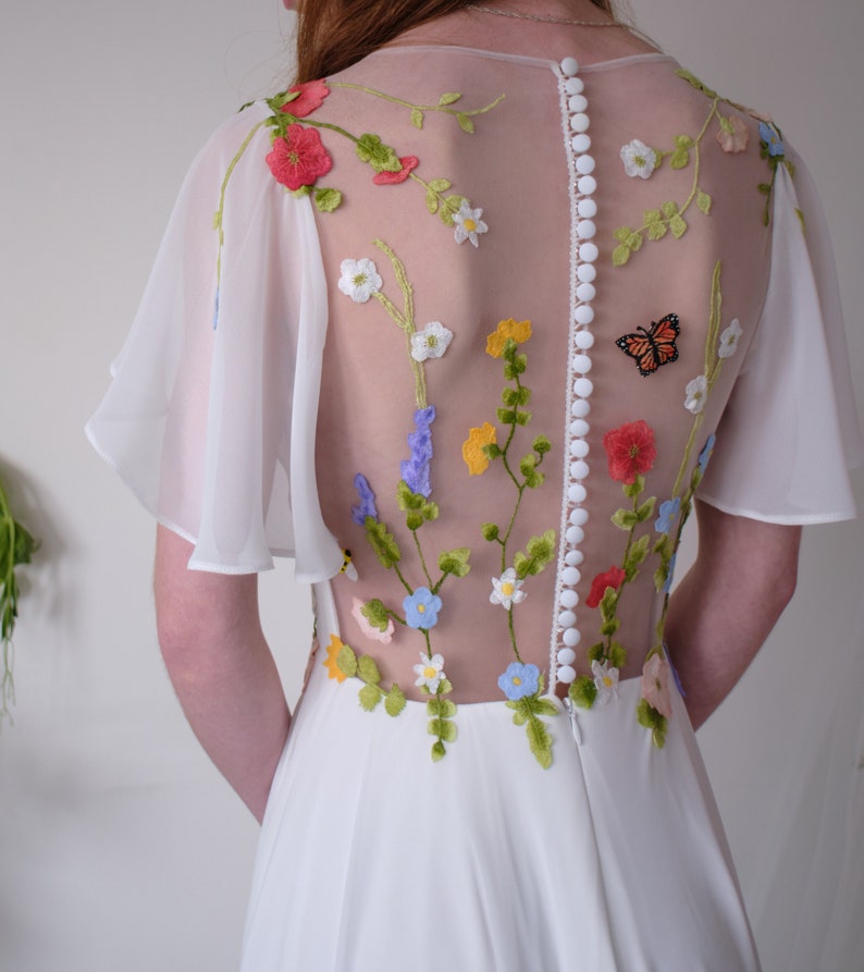 Wildflower wedding dress garden wedding dress floral embroidered wedding dress The Dayflower dress image 2