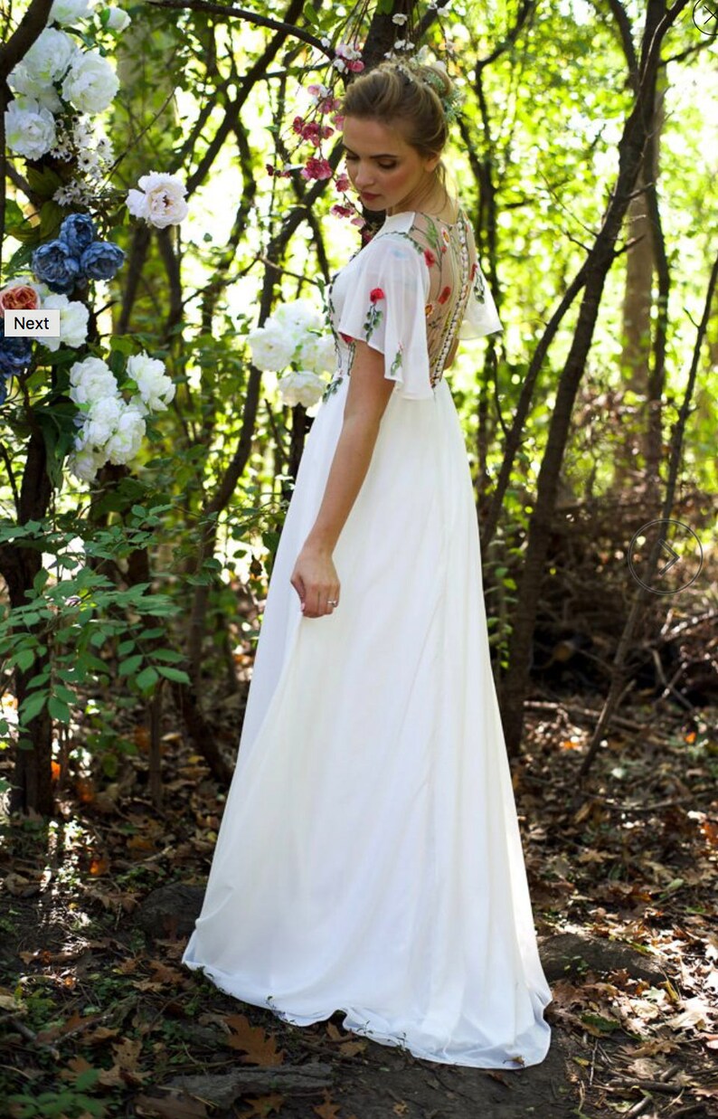 Fl Wedding Dress Bohemian Garden Image 0