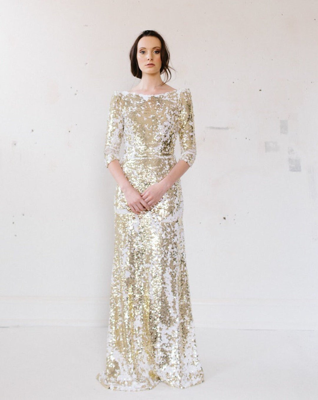 Sequin Wedding Dress Gold: Shine with Elegance on Your Big Day