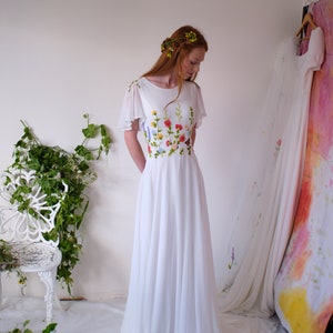 Wildflower wedding dress garden wedding dress floral embroidered wedding dress The Dayflower dress image 7