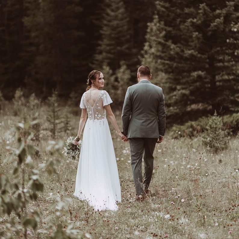 Wildflower wedding dress garden wedding dress floral embroidered wedding dress The Dayflower dress image 8