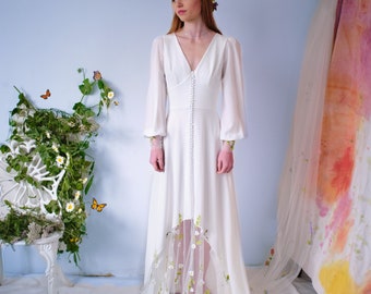 Garden Path dress, romantic wedding dress, floral wedding dress, unique wedding dress, fairytale wedding dress, whimsical boho bridal gown
