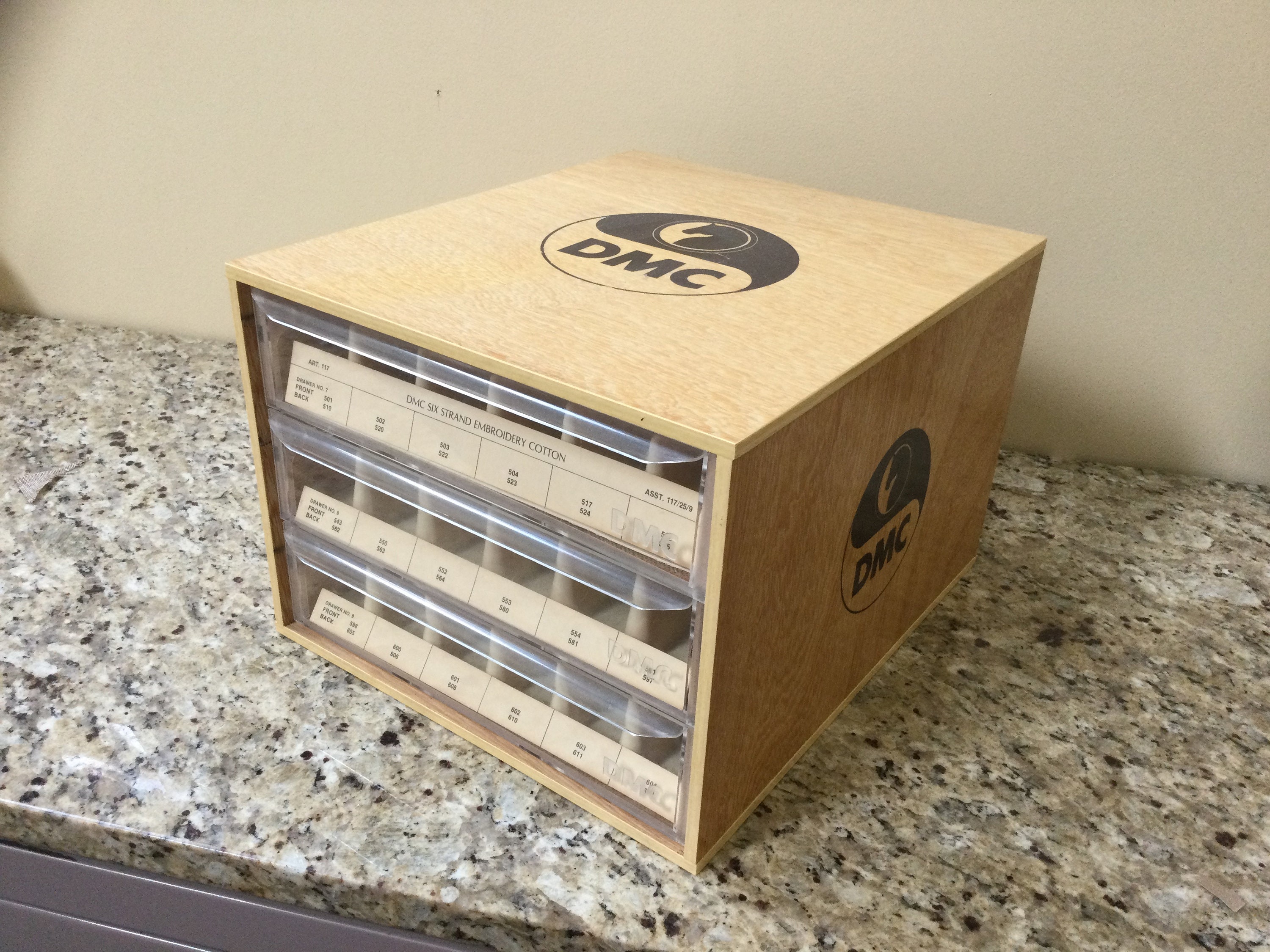 FRANCEDMC Embroidery Floss Wooden Storage Box w/ Etsy