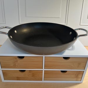 COMMERCIAL ALUMINUM COOKWARE 10-inch Paella Pan, Dual Handles, Toledo Ohio