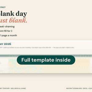 2027 Habit Tracker Spreadsheet, 12-Month Grid, Excel Google Sheets (Digital Download) image 5