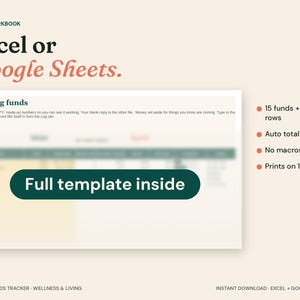 Sinking Funds Tracker Spreadsheet, Savings Goal Planner (Excel + Google Sheets) image 6