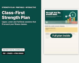 Women's Strength Training Plan for Pilates, Barre, Spin (PDF + Interactive)