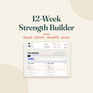 12-Week Barbell Strength Program, Progressive Overload Planner (PDF Download)