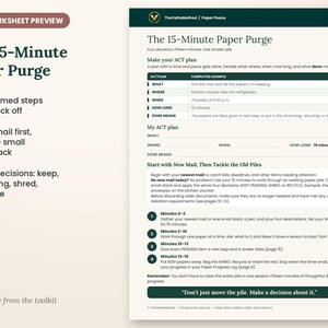 Paper Peace: 24-Page Printable Filing System Toolkit (Digital Download) afbeelding 4