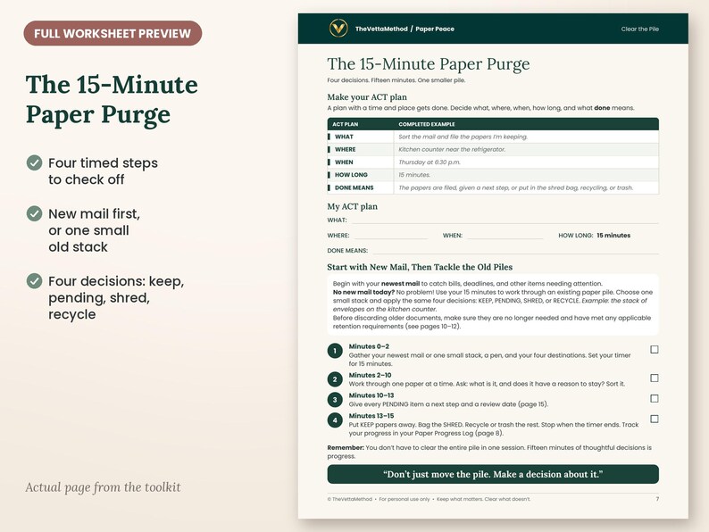 Paper Peace: 24-Page Printable Filing System Toolkit (Digital Download) afbeelding 4