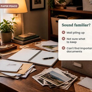 Paper Peace: 24-Page Printable Filing System Toolkit (Digital Download) afbeelding 2