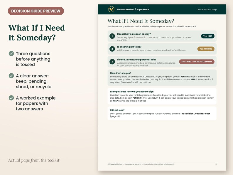 Paper Peace: 24-Page Printable Filing System Toolkit (Digital Download) afbeelding 5