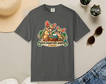Cute Armadillo T-Shirt: Give Important Papers a Home, Teacher Gift, Mom Organizer Shirt, Comfort Colors Tee