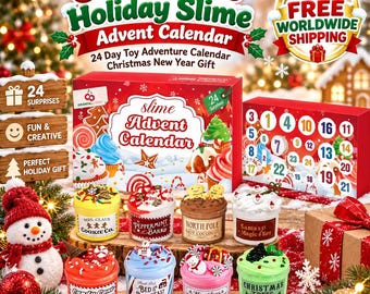 Slime Advent Calendar Christmas Countdown 24 Day Kids Toy Gift Creative Play