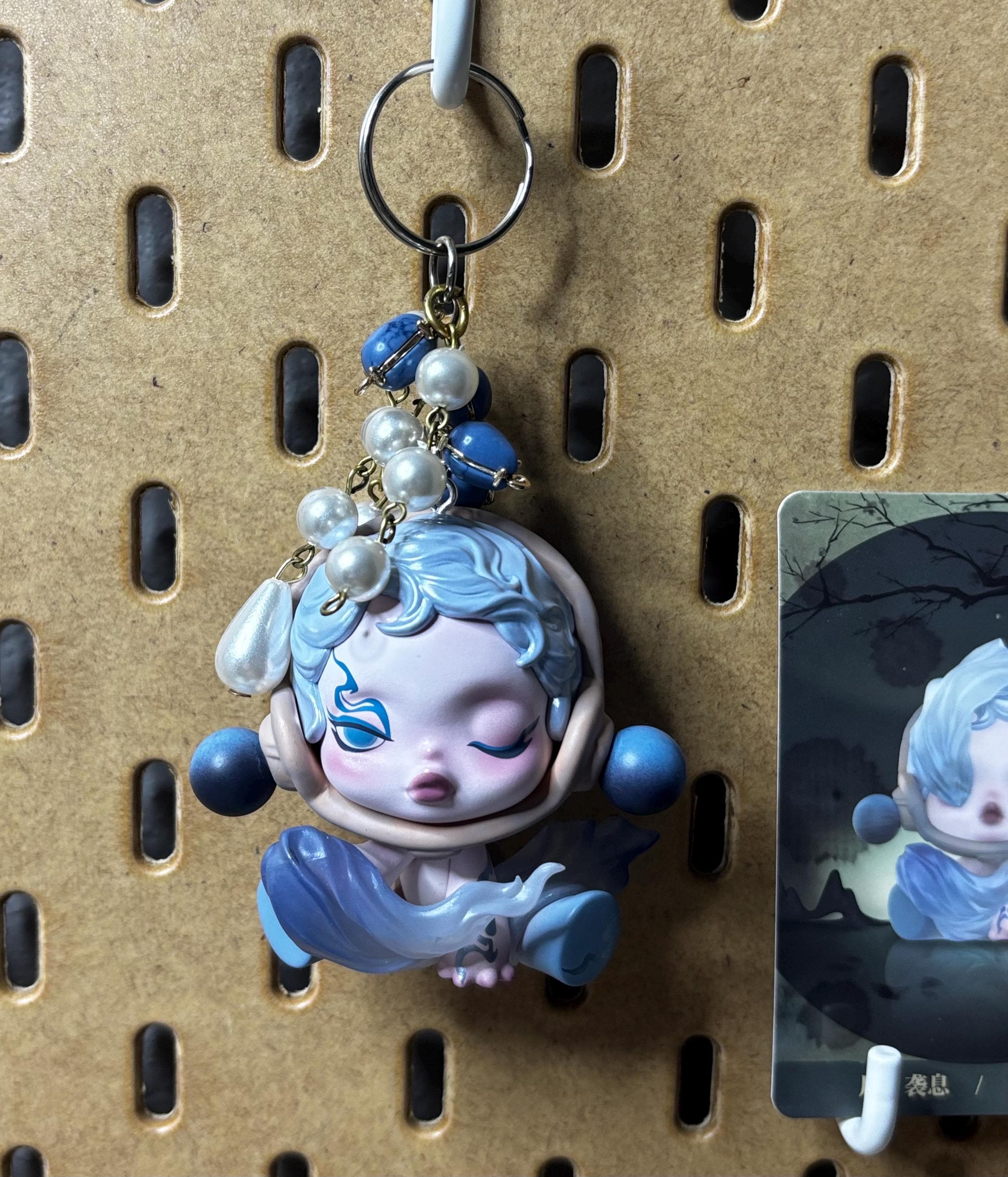 POPBEAN Skullpandaストラップ POPMART ハンドメイド18 Popmart Lanyard Handmade. Original Skullpanda Popbean