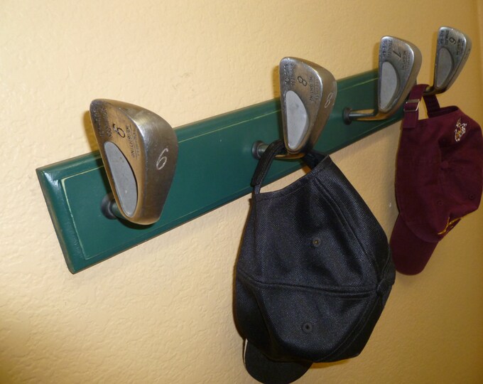 Four Head Golf Club Coat Rack Etsy