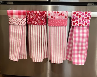 Valentine's Day Hanging Kitchen Towel: Cotton Hand Towel