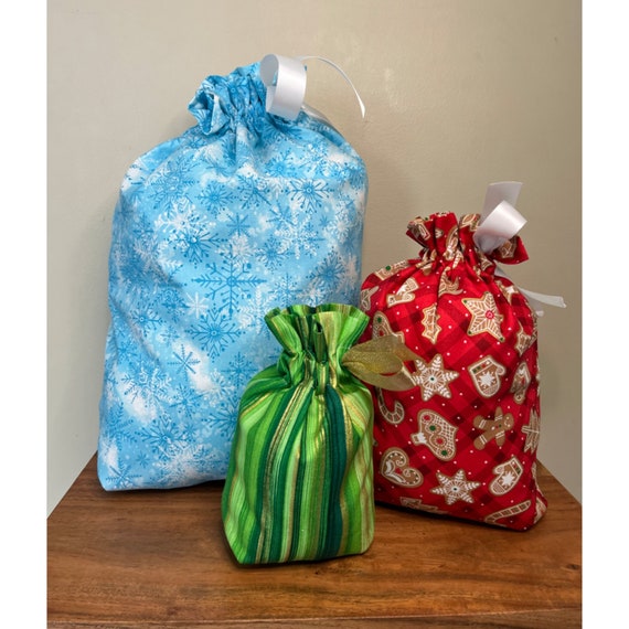 Fabric Gift Bag Reuse Gift Bag Christmas Gift Bag Reusable Gift