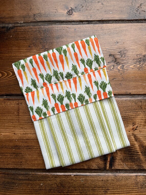 Hand Towel - Kitchen Hand Towel - Easter Hanging Towel - Easter Kitchen  Towel - Carrots