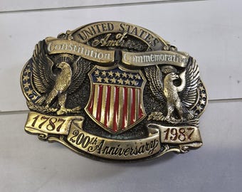 Limited US Constitution Commemorative 1787-1987 200th Anniversary Belt Buckle