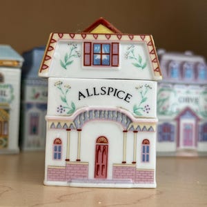 Lenox Spice Village Jars- 1989 - Your Pick - Sold Individually - Porcelain Victorian House Spice Jars