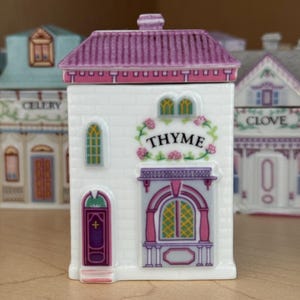 Lenox Spice Village Jars- 1989 - Your Pick - Sold Individually - Porcelain Victorian House Spice Jars