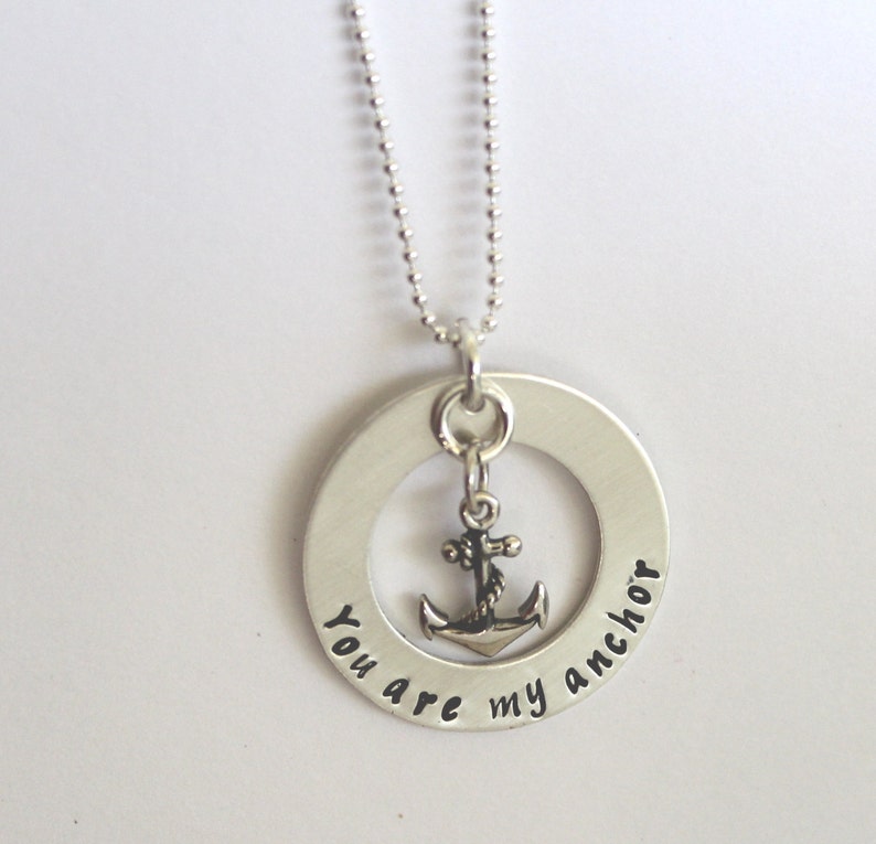 Couples necklace couples jewelry you are my anchor sterling Etsy