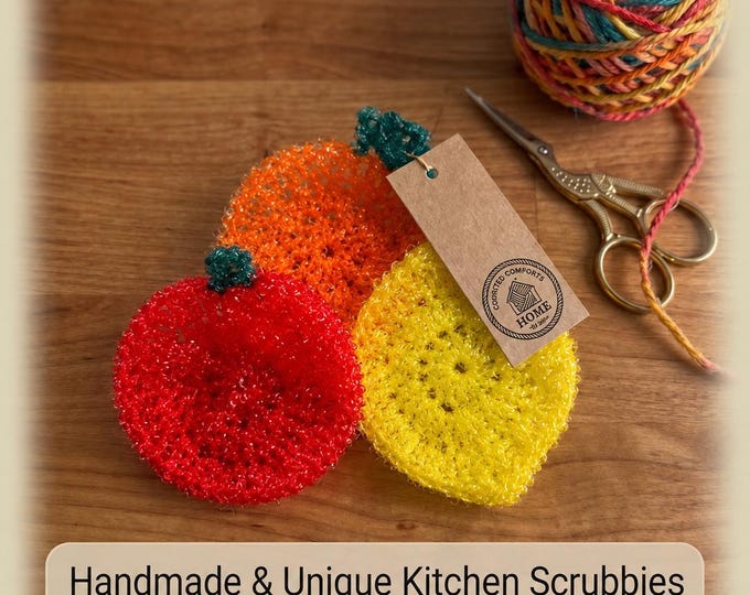 Featured listing image: Top Rack Dishwasher Safe Nylon Fruit Dish Scrubbies