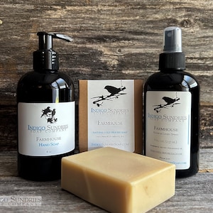 Farmhouse Bundle / Liquid Soap Bar Soap Room & Linen Spray