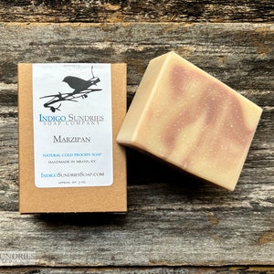 Marzipan handmade cherry & almond soap / cold process soap image 1