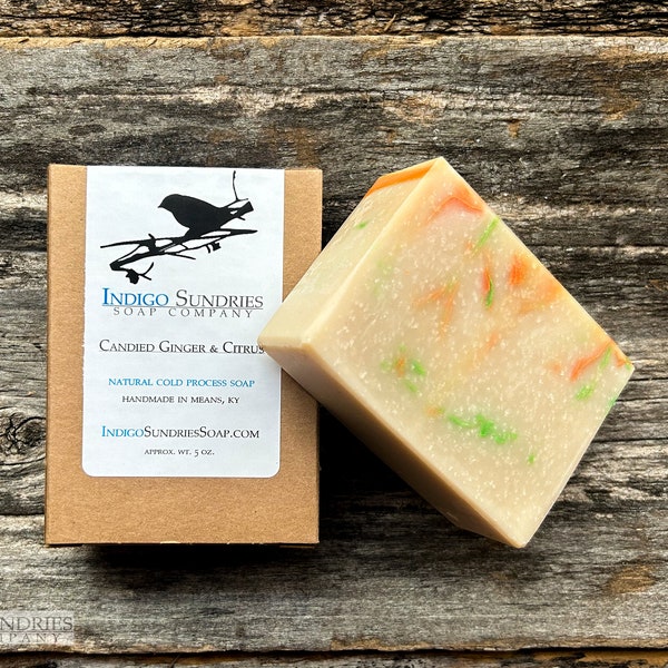 Candied Ginger and Citrus Handmade Soap