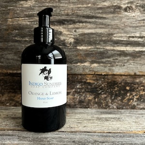 Orange & Lemon Natural Liquid Soap // Handmade Liquid Soap