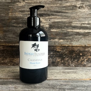 Jabón líquido natural de caléndula para piel sensible con eczema // Jabón líquido artesanal