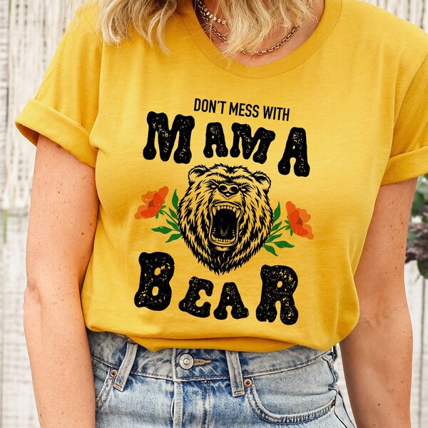 Leg dich nicht mit Mama Bär an Ultra Soft Graphic Tee Unisex Soft Tee T-Shirt für Frauen oder Männer
