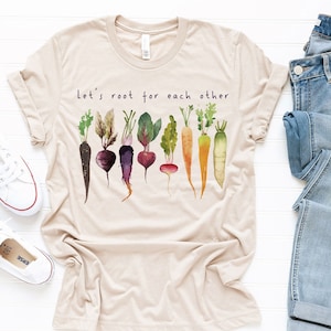 Let's root for each other and watch each other grow Gardening Vegetable Green Thumb Design UNISEX Relaxed Jersey T-Shirt for Women image 10