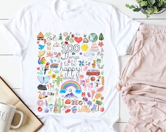100 Things to be Happy About | UNISEX Relaxed Jersey T-Shirt for Women