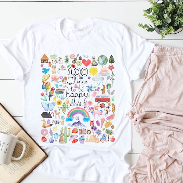 100 Things to be Happy About | UNISEX Relaxed Jersey T-Shirt for Women