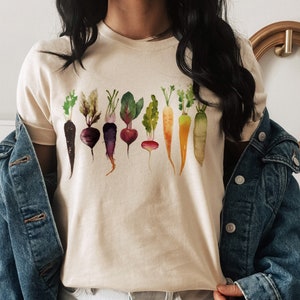 Let's root for each other and watch each other grow! NO TEXT Gardening Vegetable Green Thumb Design UNISEX Relaxed Jersey T-Shirt for Women