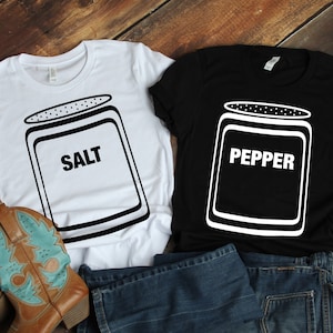 Salt & Pepper Shakers Halloween Party Costume T-shirts | Teacher, Team, Staff, Company, Easy