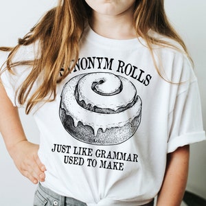 YOUTH - Synonym Rolls Just Like Grammar (Grandma) Used to Make | Funny Grammar Tee T-shirts UNISEX Relaxed Jersey T-Shirt for YOUTH