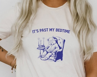 It's Past My Bedtime Cute Storytime Papa Bear in a Chair With Books Funny Cute Sarcastic Shirt Ultra Soft Graphic Tee Unisex Soft T-shirt