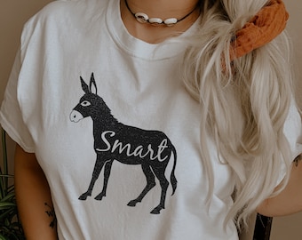 Smart Ass Donkey SmartAss Soft Unisex (for Women) Bella Graphic Tees